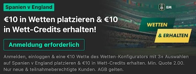 Beispiel einer Bet and Get Aktion von Bet365