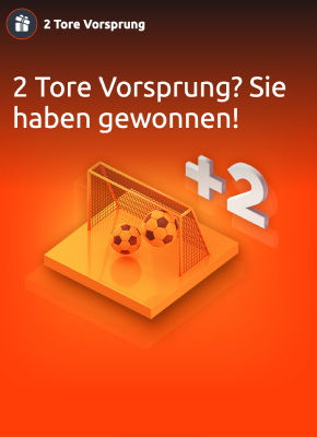 Deine Mannschaft führt mit 2 Toren Unterschied? Dann gilt dein Wettschein dank der vorzeitigen Auszahlung bei Betano als gewonnen!
